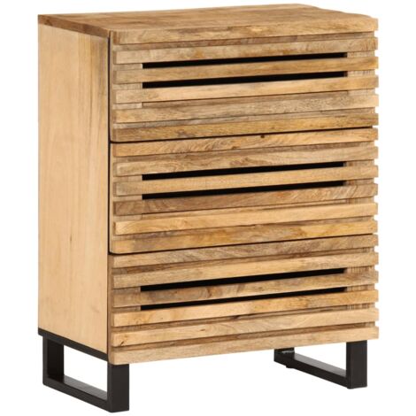 Sideboard 60x34x75 cm Solid Wood Rough Mango vidaXL