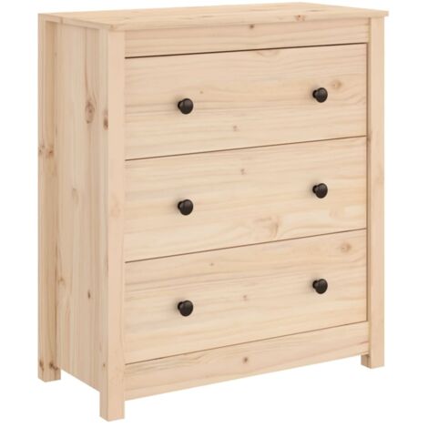 Sideboard 70x35x80 cm Solid Wood Pine vidaXL