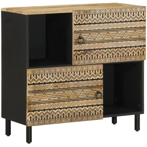 Sideboard 80x33,5x75 cm Raues Mangoholz vidaXL419324