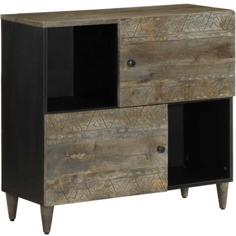 Sideboard 80x33x75 cm Solid Wood Mango vidaXL