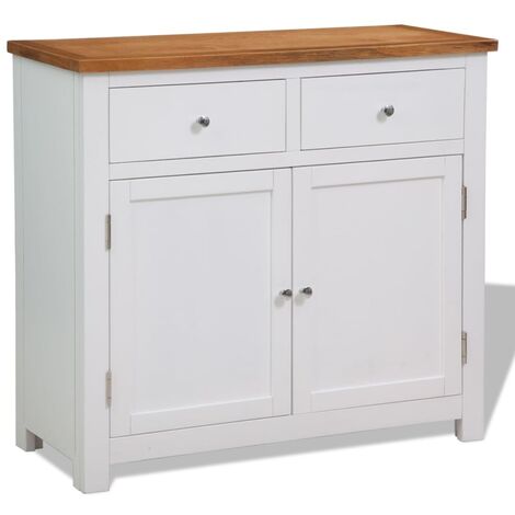 Sideboard 90x33.5x83 cm Solid Oak Wood vidaXL