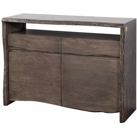 Sideboard Akazie 131x45x96 grau lackiert PURE ACACIA 401