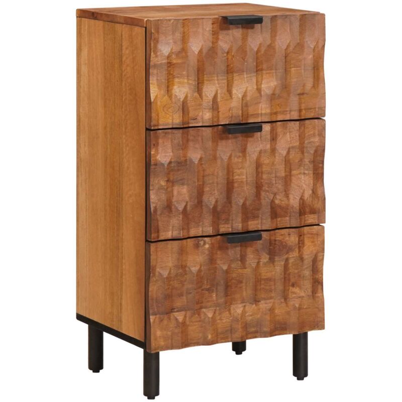 Sideboard Mit Speicher Akazienbraune Oberfläche 40 X 33 X 75 Cm Vidaxl