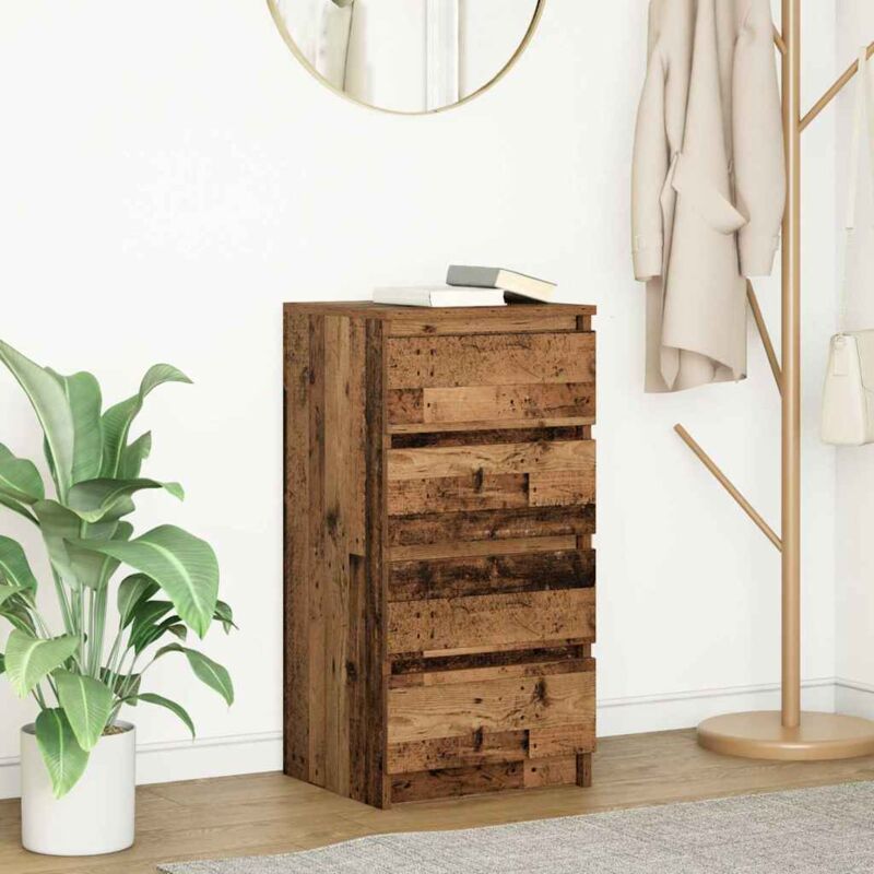Vidaxl Sideboard Altholz-optik 37, 5x35x76 Cm Holzwerkstoff