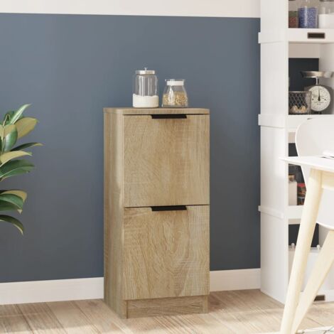 Sideboard Anrichte,Beistellschrank fuer Flur,Kueche,Kommode Sonoma-Eiche 30x30x70 cm Holzwerkstoff -BonneVie55771