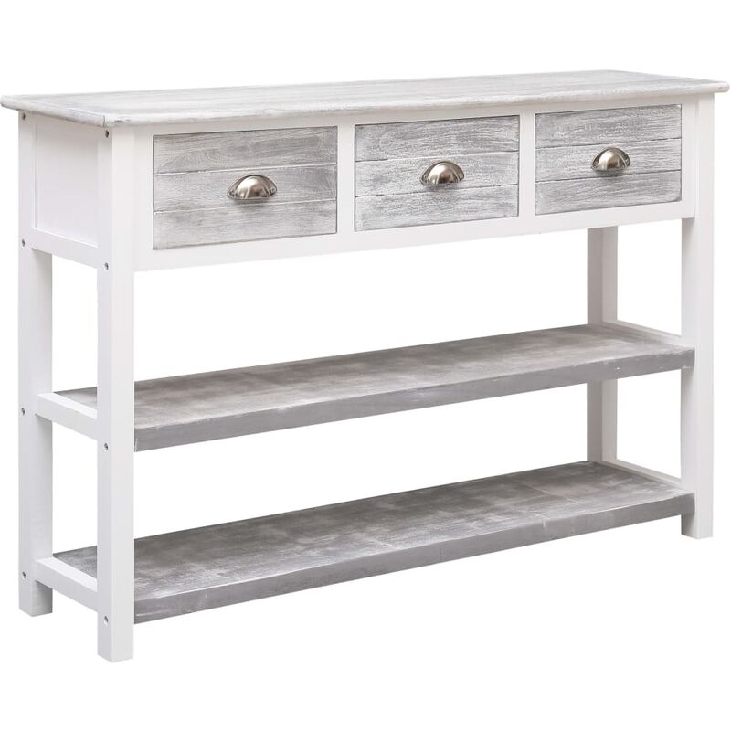 Vidaxl - Sideboard Holz Antik-Grau 115x30x76cm - Grau