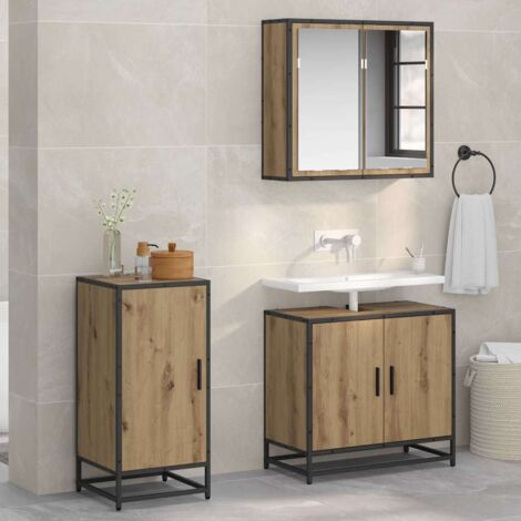 Sideboard Artisan oak 35 x 35.5 x 76 cm Engineered wood vidaXL