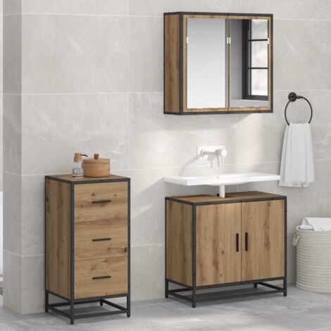Sideboard Artisan oak 35.5 x 35 x 76 cm Engineered wood vidaXL