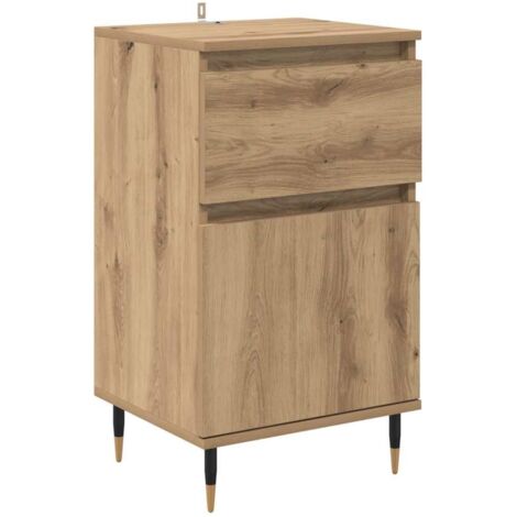 Sideboard Artisan Oak 40 x 35 x 70 cm Engineered Wood and Iron vidaXL