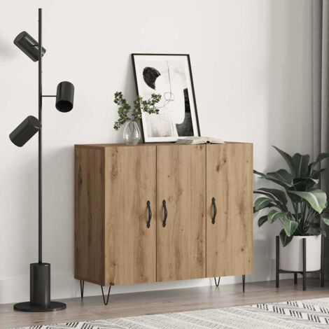 Sideboard Artisan oak 90 x 34 x 80 cm Engineered wood vidaXL