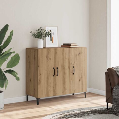 Sideboard Artisan oak 90x34x80 cm Engineered Wood vidaXL