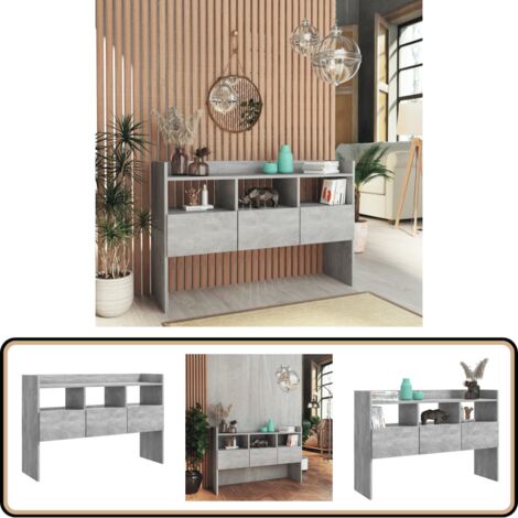 Sideboard Betongrau 105x30x70 cm Holzwerkstoff - Sideboard - Wohnwand - TV-Schrank - Möbel - Wohnzimmer