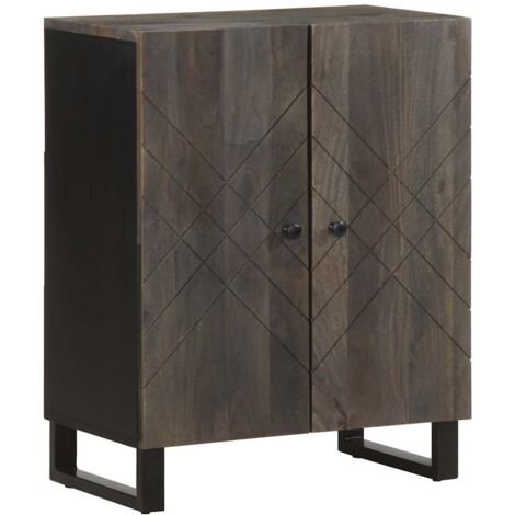 Sideboard Black 60x33x75 cm Solid Wood Mango vidaXL