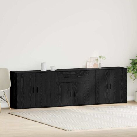 Sideboard Black Oak 240 x 33 x 70 cm Engineered wood vidaXL