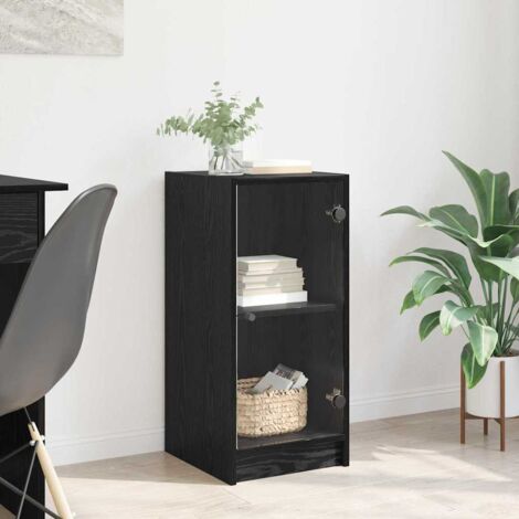 Sideboard Black oak 35 x 37 x 76 cm Engineered wood vidaXL