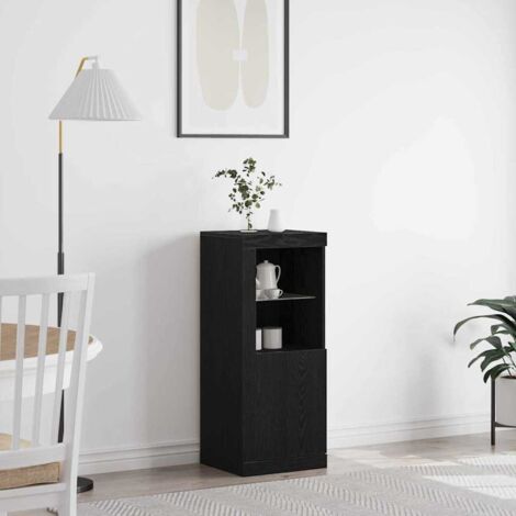 Sideboard Black oak 41 x 37 x 100 cm Engineered wood vidaXL