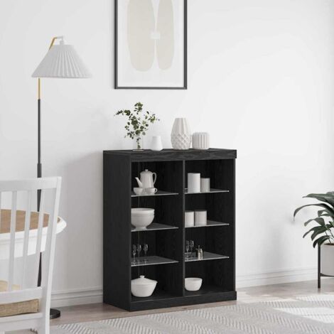 Sideboard Black oak 41 x 37 x 100 cm Engineered Wood vidaXL