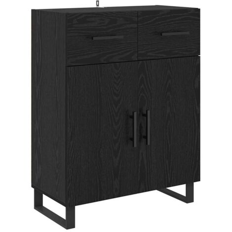 Sideboard Black Oak 69.5 x 34 x 90 cm Engineered Wood vidaXL