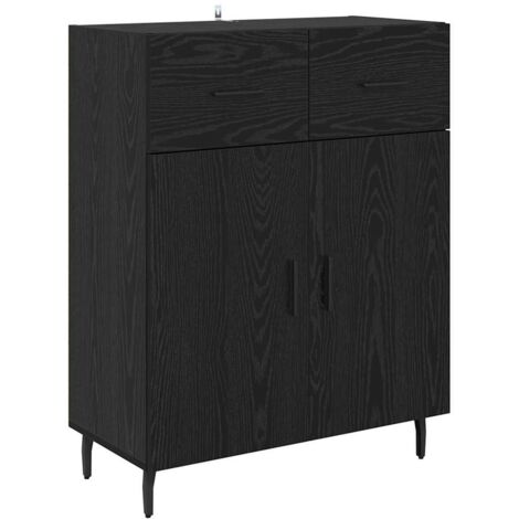 Sideboard Black Oak 69.5 x 34 x 90 cm Engineered Wood vidaXL