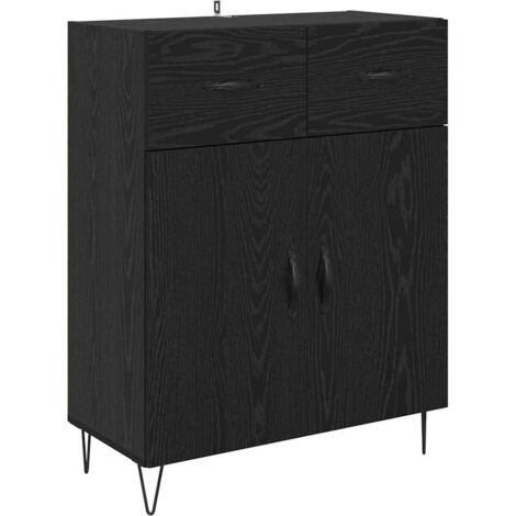Sideboard Black Oak 69.5 x 34 x 90 cm Engineered Wood vidaXL