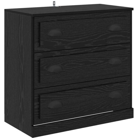 Sideboard Black Oak 70 x 35.5 x 67.5 cm Engineered Wood vidaXL