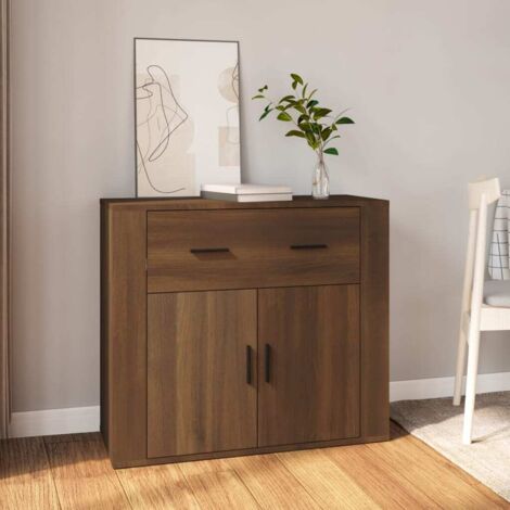 Sideboard Braun Eichen-Optik 80x33x70 cm Holzwerkstoff vidaXL