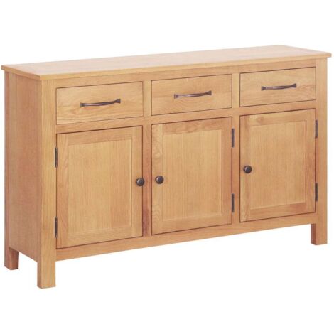 Sideboard Brown 112 x 33.5 x 70 cm Solid oak wood vidaXL