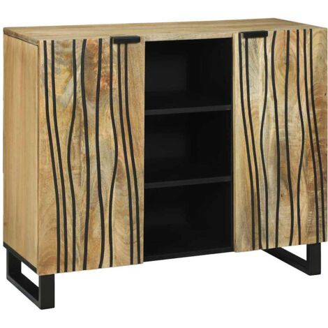 Sideboard Brown 90 x 33 x 75 cm Solid mango wood vidaXL