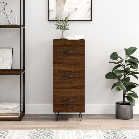 Sideboard Brown Oak 34.5x34x90 cm Engineered Wood vidaXL