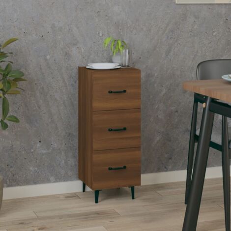 Sideboard Brown oak 34.5x34x90 cm Engineered Wood vidaXL