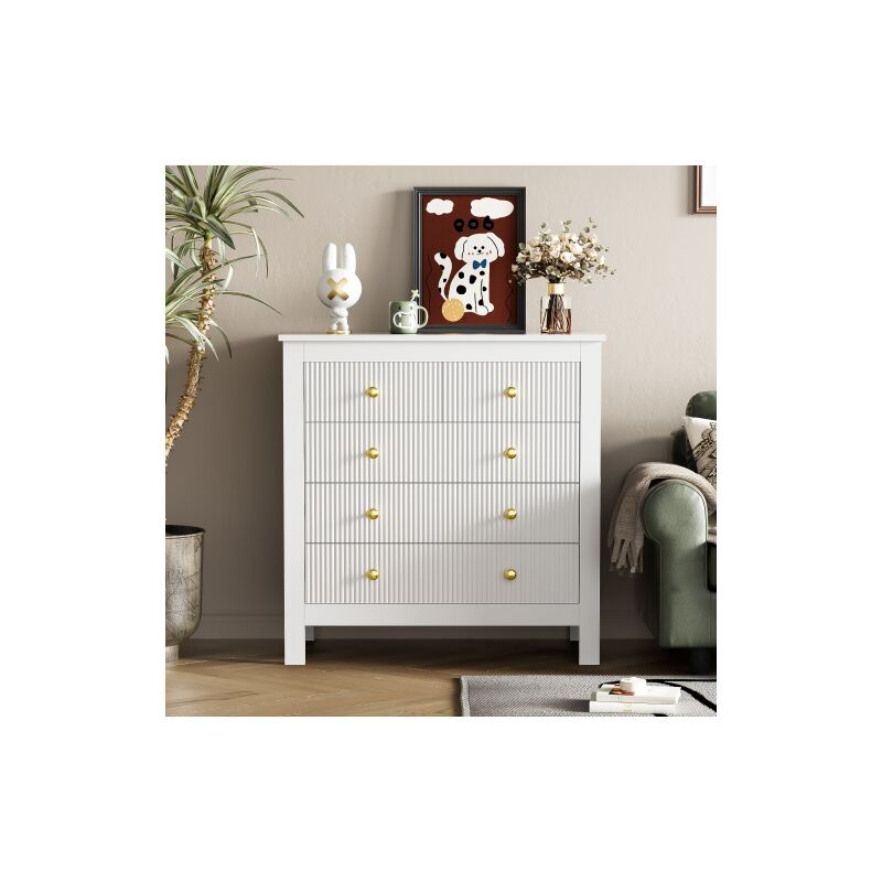 Sideboard, Commode avec portes spéciales, poignées dorées, Sideboard/armoire à chaussures/coiffeuse