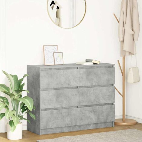 Sideboard Concrete Grey 100x35x76 cm Engineered Wood vidaXL