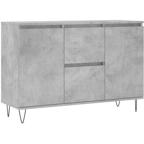 Sideboard Concrete Grey 101.5x35x70 cm Engineered Wood vidaXL