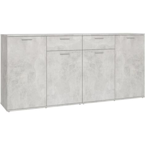 Sideboard Concrete Grey 160x36x75 cm Engineered Wood vidaXL