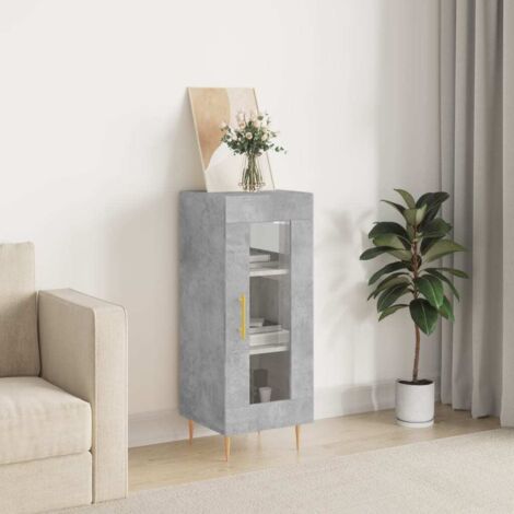 Sideboard Concrete Grey 34.5x34x90 cm Engineered Wood vidaXL