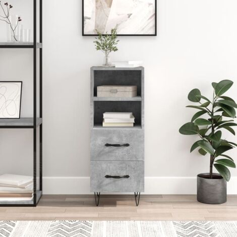 Sideboard Concrete Grey 34.5x34x90 cm Engineered Wood vidaXL