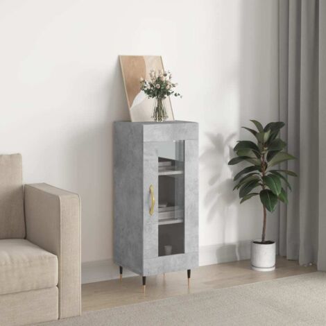Sideboard Concrete Grey 34.5x34x90 cm Engineered Wood vidaXL