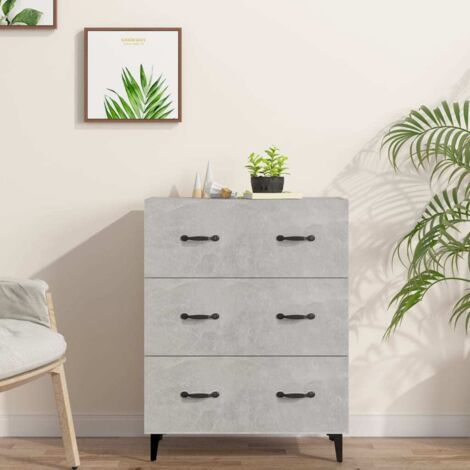Sideboard Concrete Grey 69.5x34x90 cm Engineered Wood vidaXL