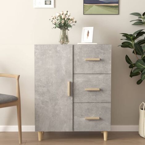 Sideboard Concrete Grey 69.5x34x90 cm Engineered Wood vidaXL