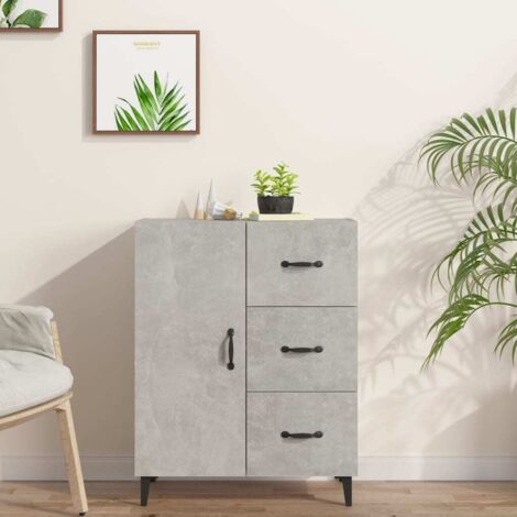 Sideboard Concrete Grey 69.5x34x90 cm Engineered Wood vidaXL
