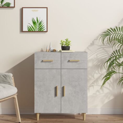 Sideboard Concrete Grey 69.5x34x90 cm Engineered Wood vidaXL