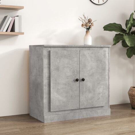 Sideboard Concrete Grey 70x35.5x67.5 cm Engineered Wood vidaXL