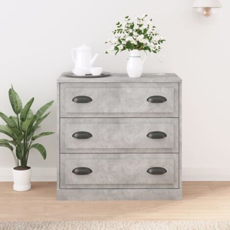 Sideboard Concrete Grey 70x35.5x67.5 cm Engineered Wood vidaXL