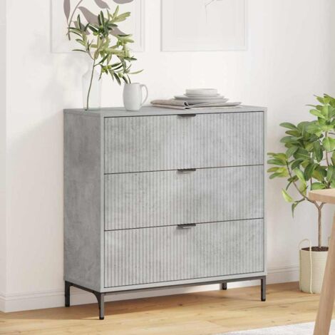 Sideboard Concrete grey 79.5 x 33 x 82 cm Engineered wood vidaXL