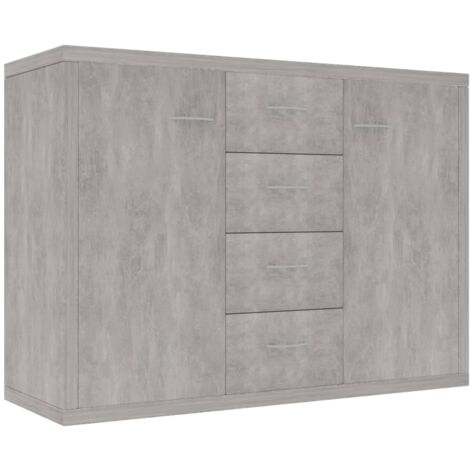 Sideboard Concrete Grey 88x30x65 cm Engineered Wood vidaXL