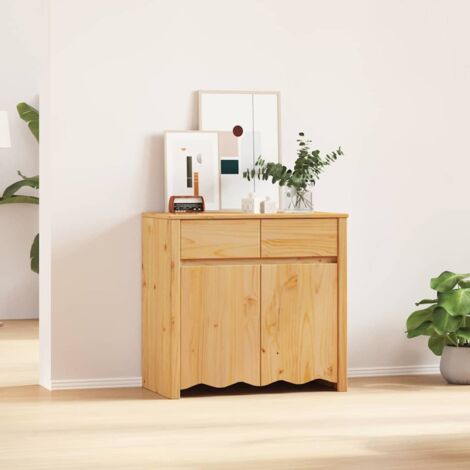 Sideboard Drammen Oak 79 x 43 x 75.5 cm Solid Pine wood vidaXL