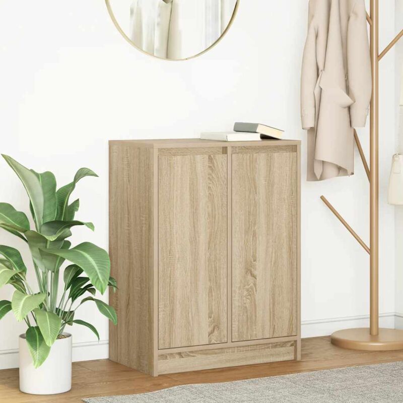 Sideboard Sonoma-eiche 57x34x76 Cm Holzwerkstoff Vidaxl