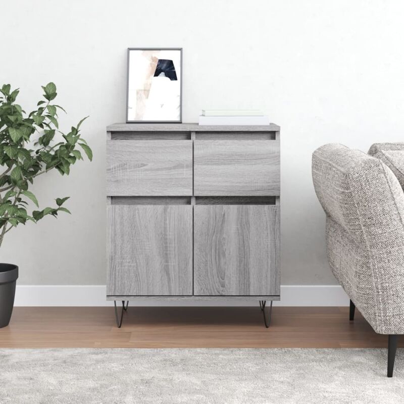 Sideboard Grau Sonoma 60x35x70 Cm Holzwerkstoff Vidaxl
