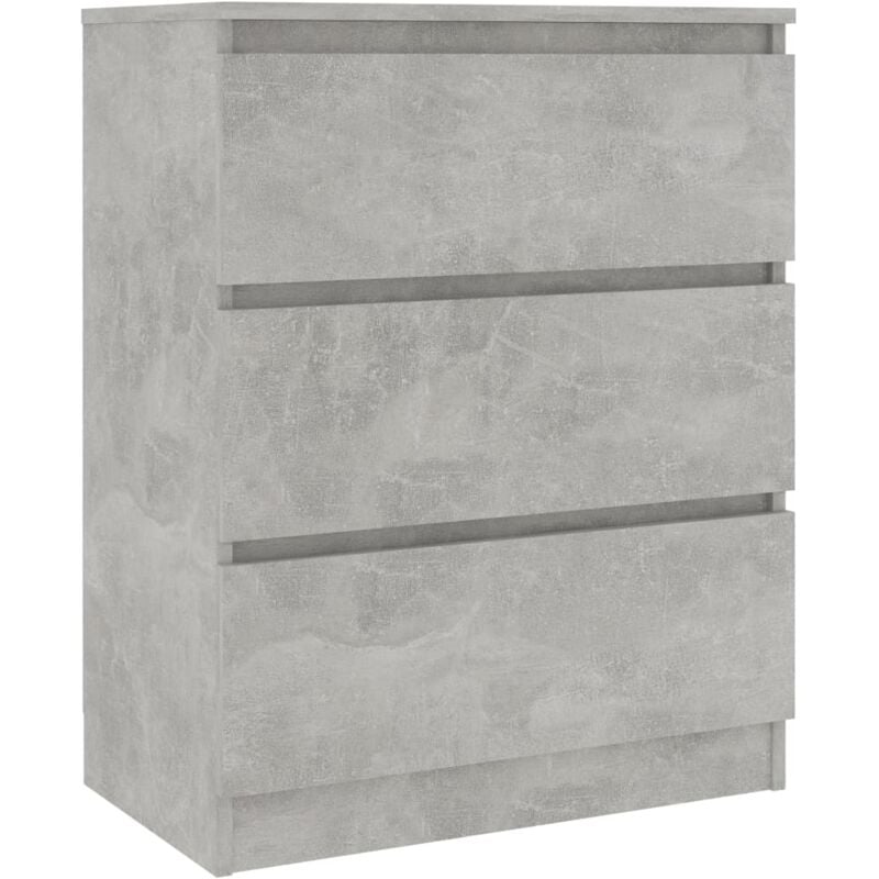 Sideboard Concrete Grey 60x35x76 cm Engineered Wood Vidaxl