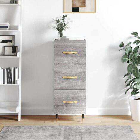 Sideboard Grey Sonoma 34.5x34x90 cm Engineered Wood vidaXL